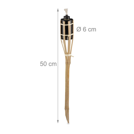 Set of 12 Garden Torches 50cm
