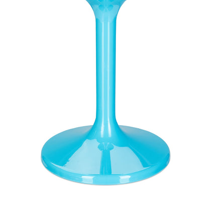Set of 12 turquoise plastic wine glasses