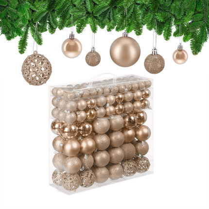 Set of 150 Christmas Baubles – Mixed Finishes