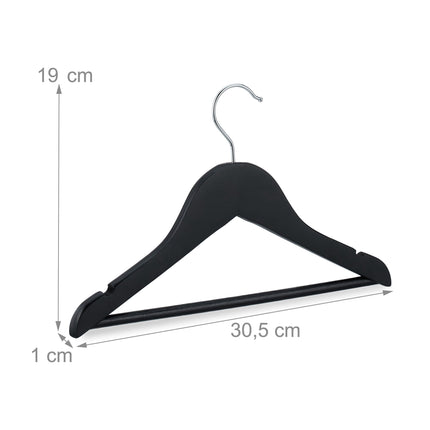 Set of 20 wooden clothes hangers for children
