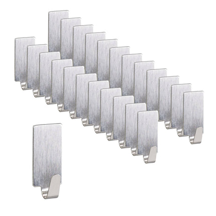 Set of 24 Rectangular Adhesive Hooks