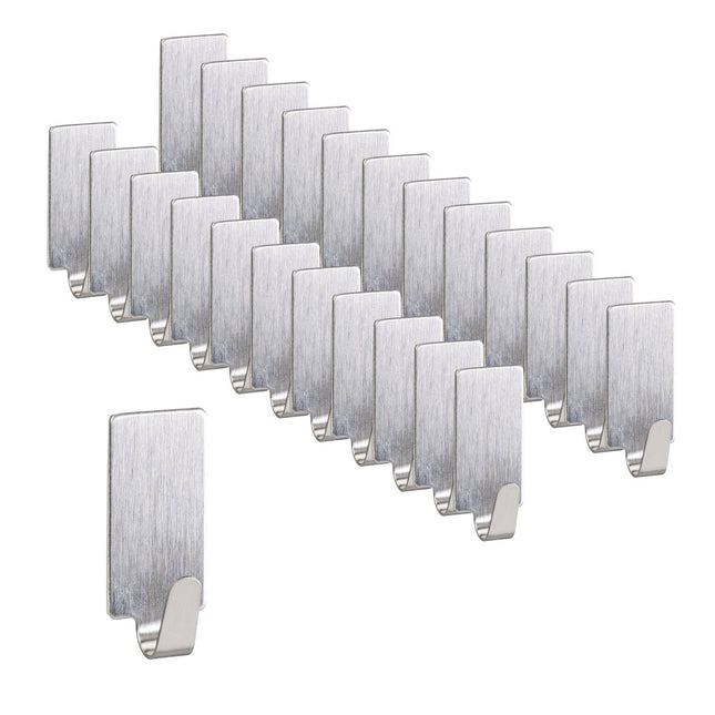 Set of 24 Rectangular Adhesive Hooks