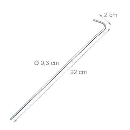 Set of 25 tent pegs