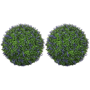 Artificial lavender: 42cm ball shaped plant for home and office