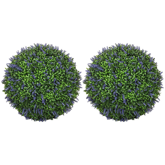 Artificial lavender: 42cm ball shaped plant for home and office