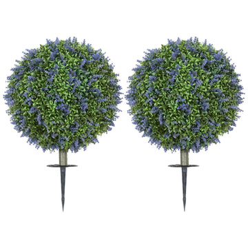 Artificial lavender plants 60 cm with UV protection set
