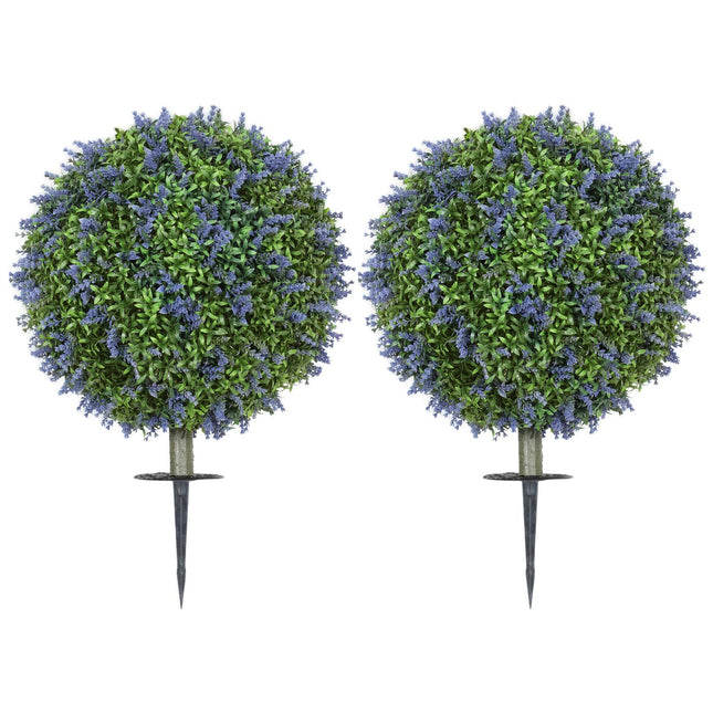 Artificial lavender plants 60 cm with UV protection set