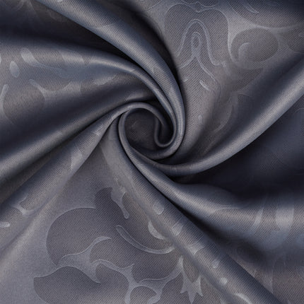 Set of 2 Grey Curtains with Pattern