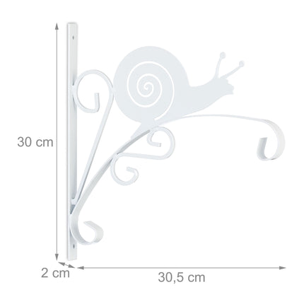 Set of 2 Hanging Basket Brackets Snail