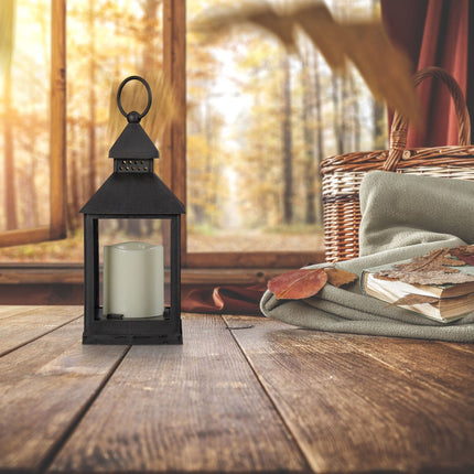 Set of 2 LED Lanterns – Plastic and Glass