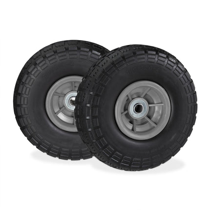 Set of 2 PU wheelbarrow tires 4.1/3.5-4