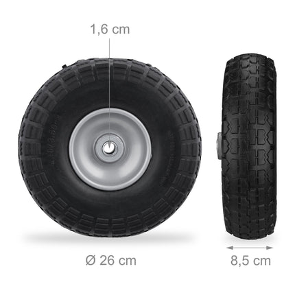 Set of 2 PU wheelbarrow tires