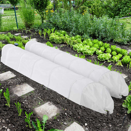 Set of 2 PVC Grow Tunnels 3.4 m