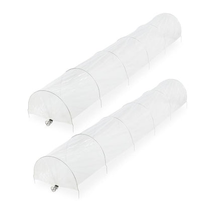 Set of 2 PVC Grow Tunnels 3.7 m