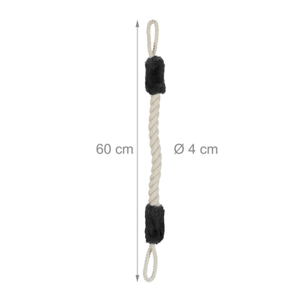 Set of 2 Rope Door Stoppers in Black