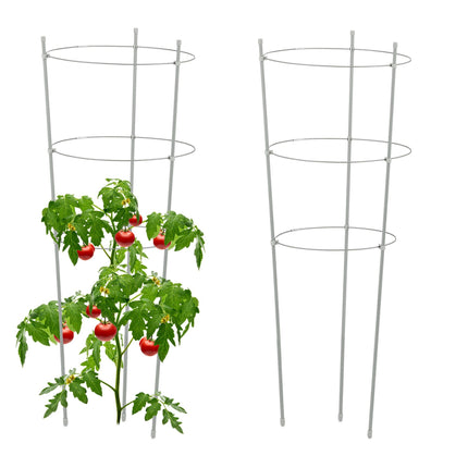 Set of 2 Round Grey Trellises, 76 cm