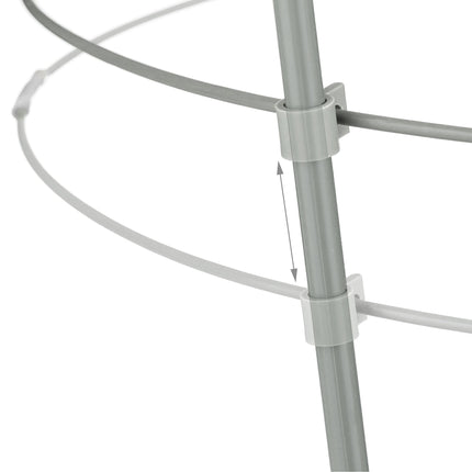 Set of 2 Round Grey Trellises, 76 cm