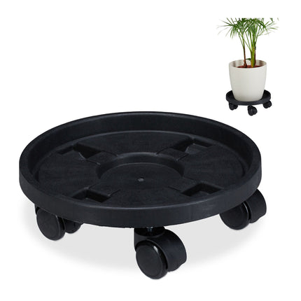 Set of 2 Small Plastic Plant Rollers