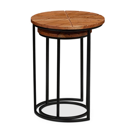 Set of 2 acacia tables