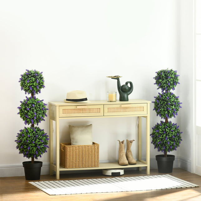 Large artificial lavender trees, UV resistant for home and office