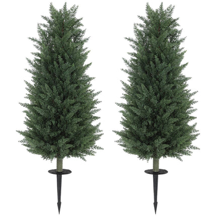 Artificial Cypress Trees Set, 831 UV-Resistant Leaves Each