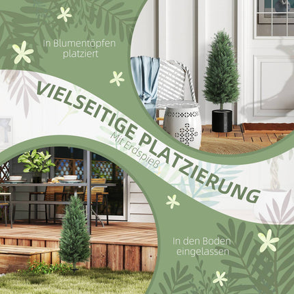 Artificial Cypress Trees Set, 831 UV-Resistant Leaves Each