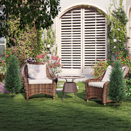 Artificial Cypress Trees Set, 831 UV-Resistant Leaves Each