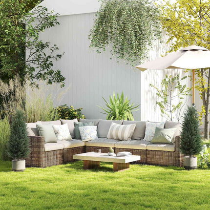 Artificial Cypress Trees Set, 831 UV-Resistant Leaves Each