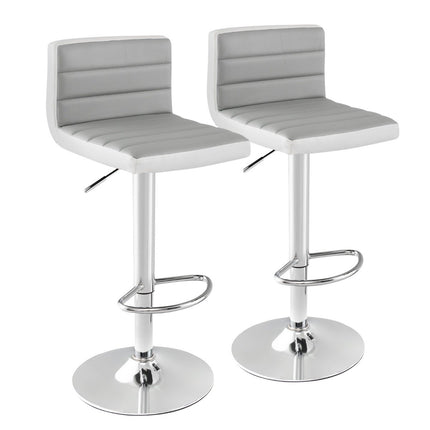Set of 2 bar stools 82-102cm height-adjustable swivel bar chairs kitchen stools