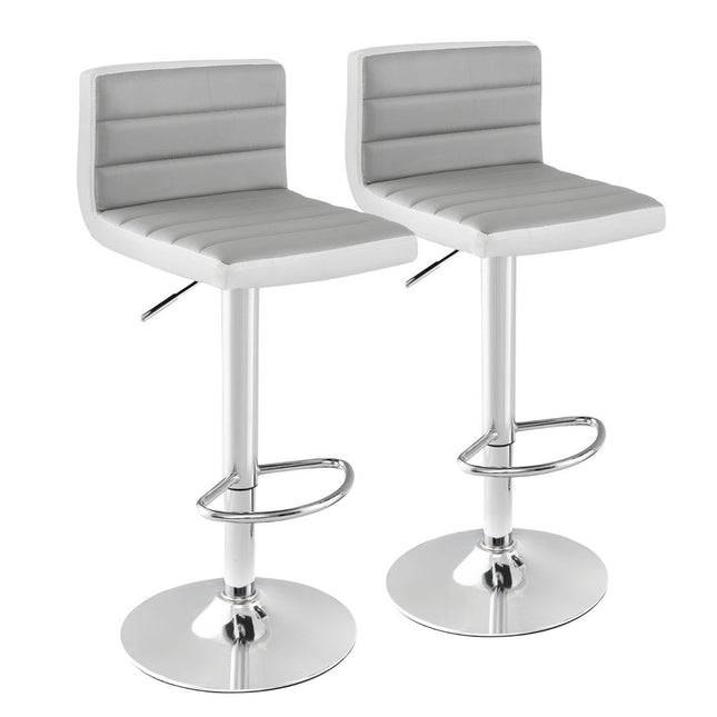Set of 2 bar stools 82-102cm height-adjustable swivel bar chairs kitchen stools