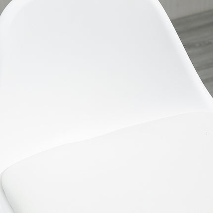 White artificial leather barstools, set of 2 with footrests