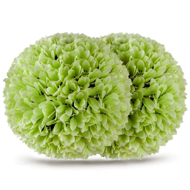 Set of 2 boxwood balls, UV-resistant decorative balls, topiary artificial plant, decorative plant, diameter 28 cm, green