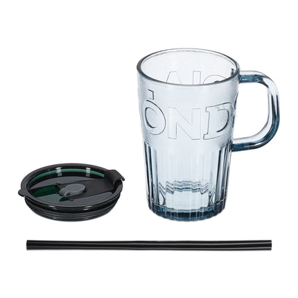 Set of 2 drinking glasses with handles