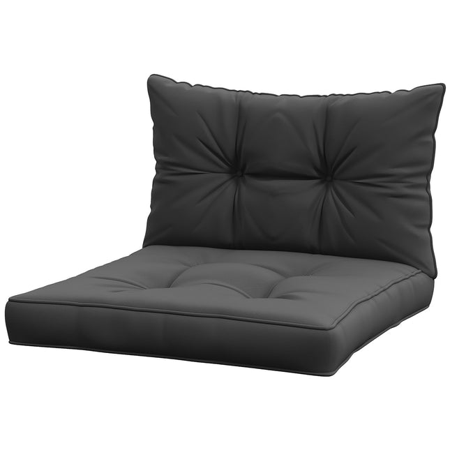Garden chair cushions, 10 cm thick, dark gray polyester