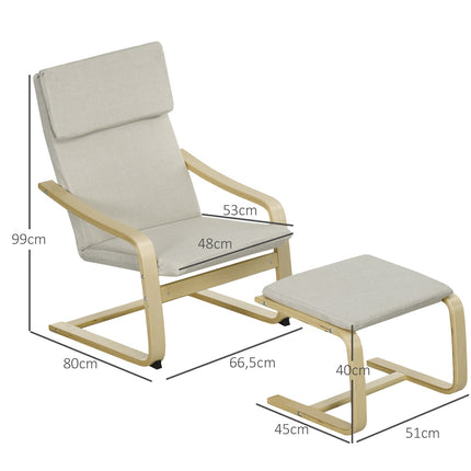 Armchairs Set, Cream White Linen, Armrests & Headrests