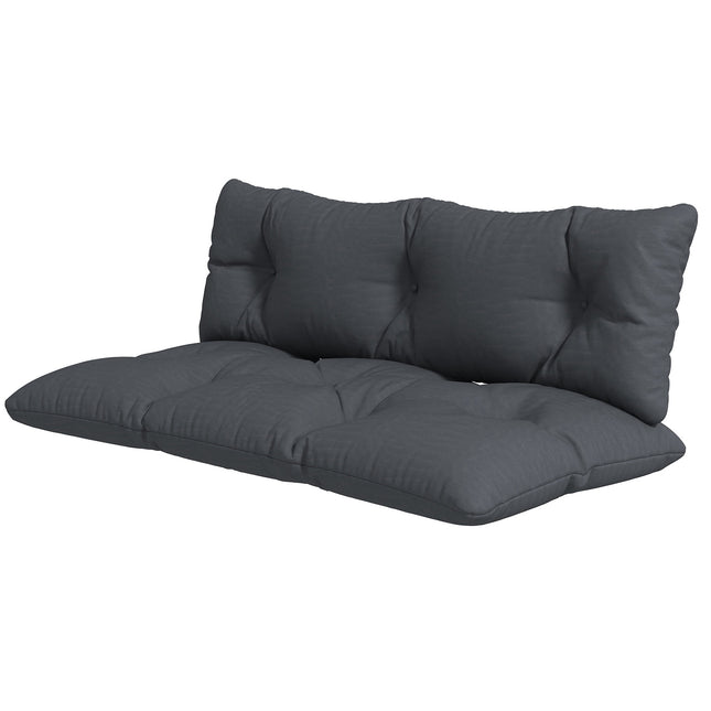 Outdoor pallet cushions, dark grey, UV protected, set of 2
