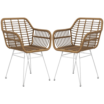 Dining chairs in rattan, ergonomic, 120 kg capacity, Boho Style