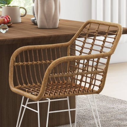 Dining chairs in rattan, ergonomic, 120 kg capacity, Boho Style