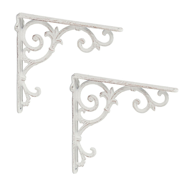 Set of 2 shelf brackets in vintage look