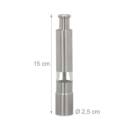 Set of 2 stainless steel spice grinders