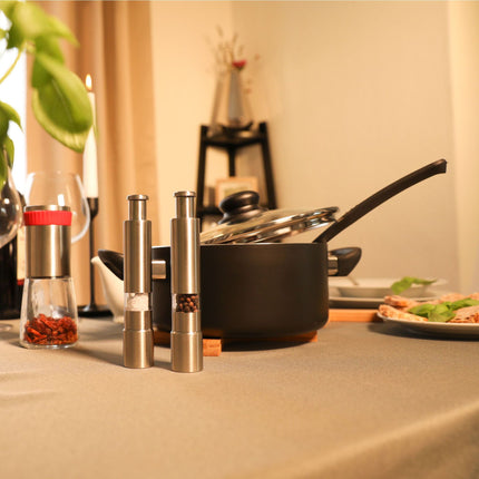 Set of 2 stainless steel spice grinders