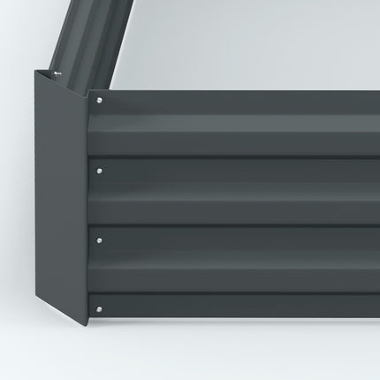 Set van 2 stalen verhoogde bedden, koudframe, tuinbed, insteekbloembak, plantenbak, plantenpot, 100 x 100 x 30 cm voor tuin, balkon, terras, groentebed voor bloemen, planten