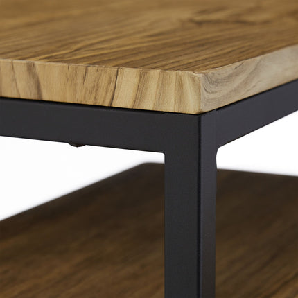 Set of 2 wooden look coffee tables