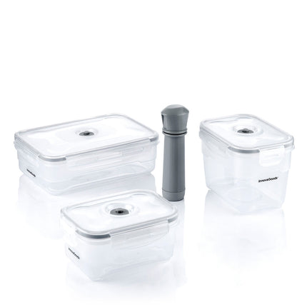 Set of 3 Containers for Vacuum Packing with Manual Pump Vacse InnovaGoods