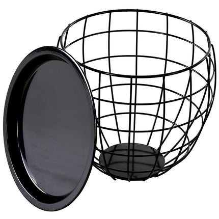 Black coffee tables - Set of 3 with removable tops