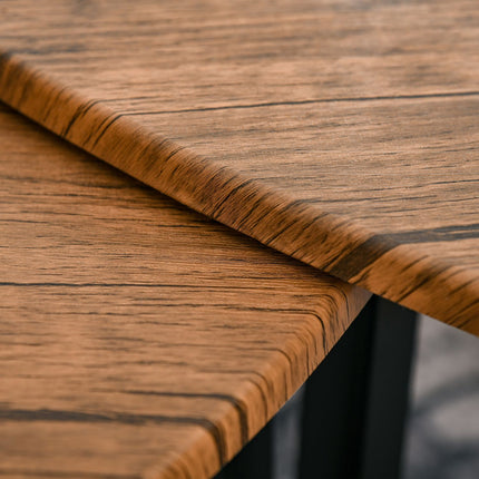 Nesting coffee table set, natural MDF and black finish