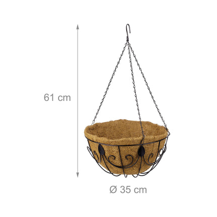 Set of 3 hanging lamps incl. coconut paste