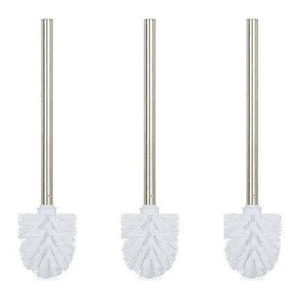 Set of 3 toilet brushes white
