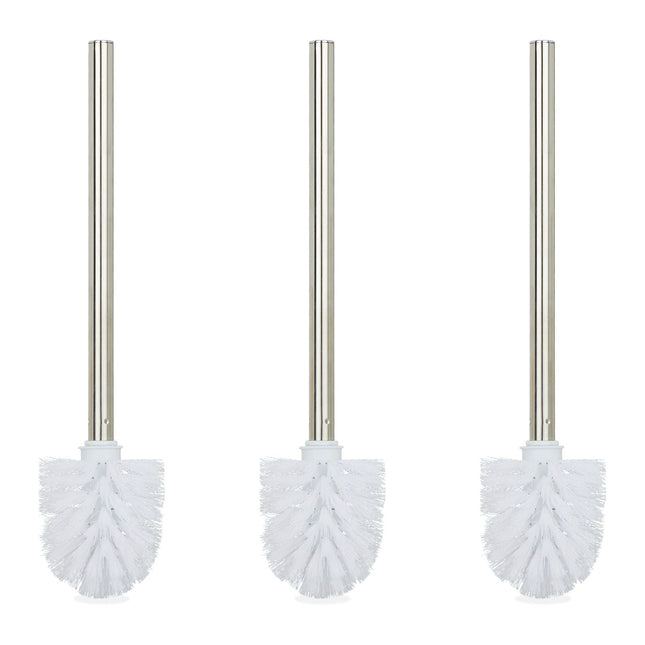 Set of 3 toilet brushes white