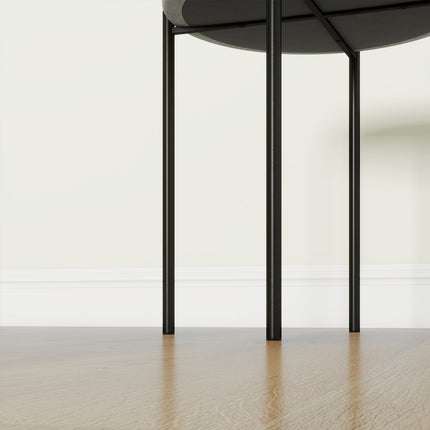 4 stackable dining chairs in velvet look with padded seat